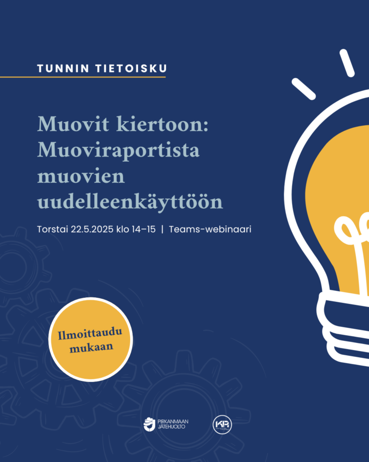 Tunnin tietoisku. Muovit kiertoon: Muoviraportista muovien uudelleenkäyttöön.